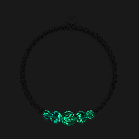 Sarcelle | Argent | Bracelet Cascade de Verre Luciole